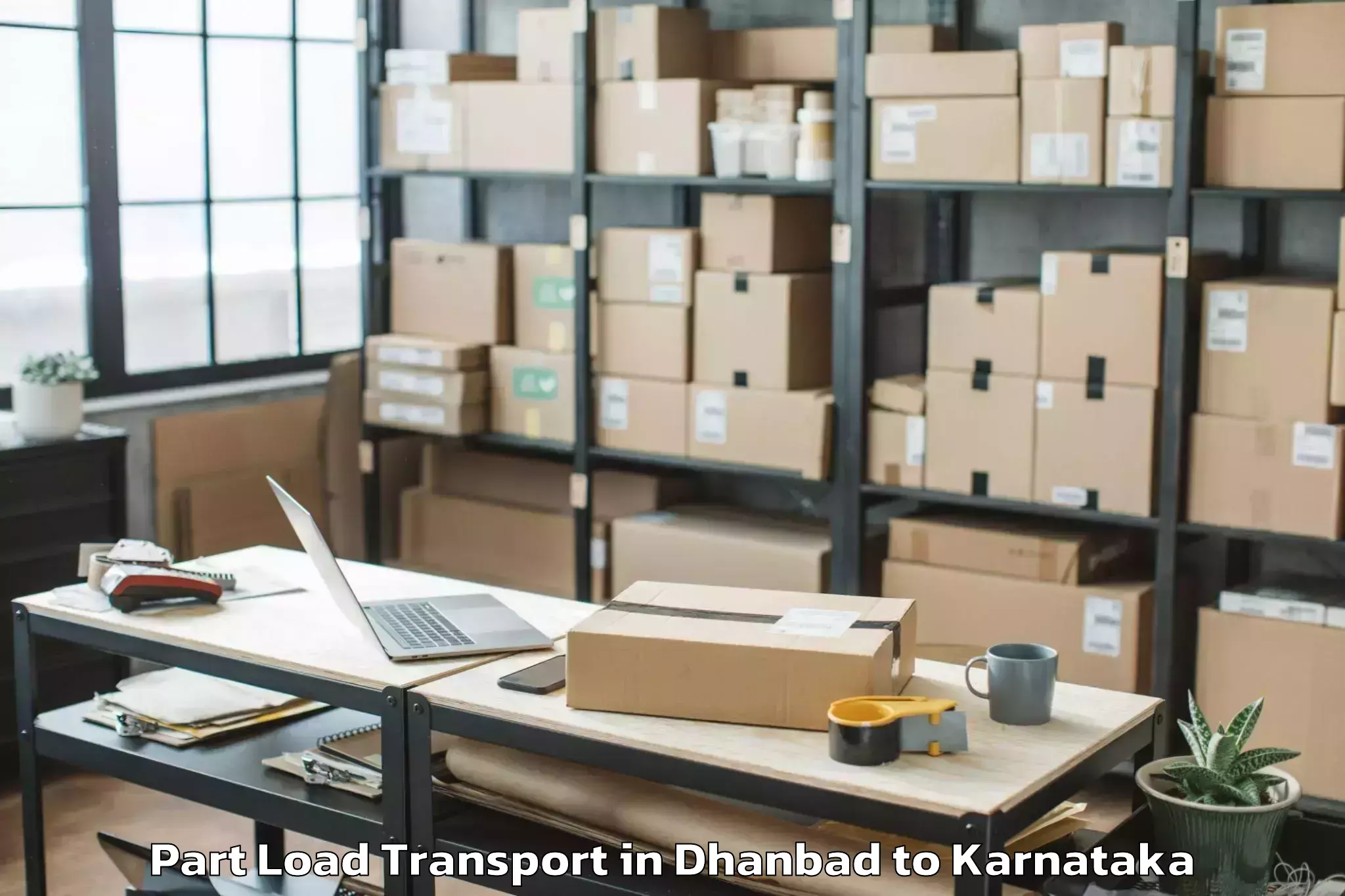 Affordable Dhanbad to Gubbi Part Load Transport